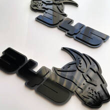 Goat 3D Badge Black vs Grey Fender Badges Emblem 4