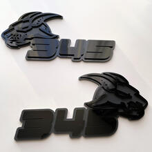 Goat 345 HEMI 3D Badge Black vs Grey Fender Badges Emblem 5