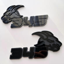 Goat 3D Badge Black vs Grey Fender Badges Emblem 6