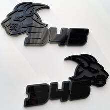 Goat 345 HEMI 3D Badge Black vs Grey Fender Badges Emblem 7