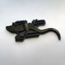 Gecko 3D Badge Black vs Grey Fender Badges Emblem 3