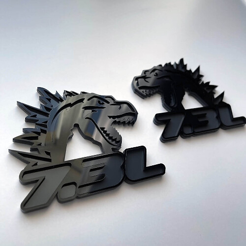 Godzilla 7.3L MEGAZILLA Performance 7.3L 3D Badge Fender Badges Emblem