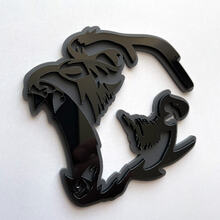 Gorilla Angry 3D Badge Black vs Grey Fender Badges Emblem 2