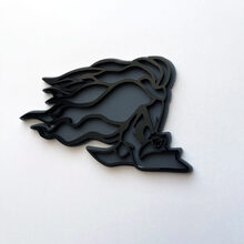 Cruella De Vil 3D Badge Black vs Grey Fender Badges Emblem 2