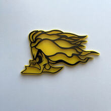 Cruella De Vil 3D Badge Black vs Yellow Fender Badges Emblem 3