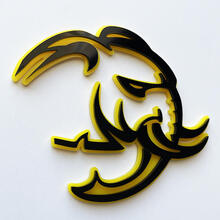 HellElephant 3D Badge Black vs Yellow Fender Badges Emblem 4