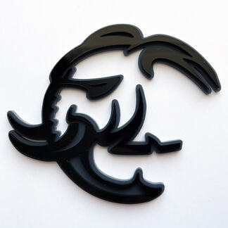 HellElephant 3D Badge Black vs Grey Fender Badges Emblem