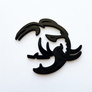 HellElephant 3D Badge Black vs Black Fender Badges Emblem 1