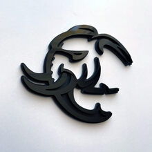 HellElephant 3D Badge Black vs Black Fender Badges Emblem 2