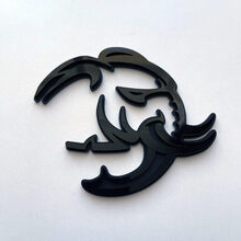 HellElephant 3D Badge Black vs Black Fender Badges Emblem 3