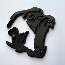 Gorilla Angry 3D Badge Black vs Black Fender Badges Emblem 3