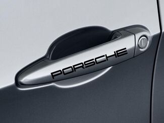 4 Manija de la puerta Porsche para Cayenne Panamera Boxter 911 Emblemas Calcomanías Pegatinas