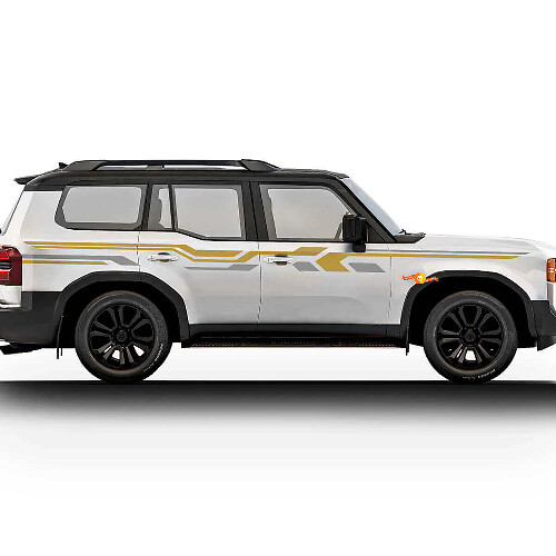 Angular Side Stripe Decal Kit for 2024 Toyota Land Cruiser Prado