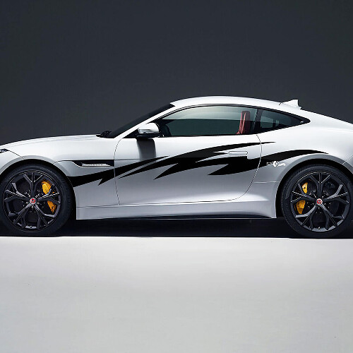 Flame Side Racing Graphics Doors Decal Sticker For Jaguar F-Type R
