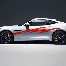 Flame Side Racing Graphics Doors Decal Sticker For Jaguar F-Type R 2