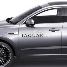 Pair Jaguar E-Pace Side Doors Logo Graphics decal Logo Sticker 2 Colors 2