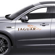 Pair Jaguar E-Pace Side Doors Logo Graphics decal Logo Sticker 2 Colors 3