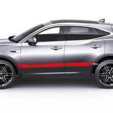 Pair Jaguar E-Pace Side Doors Logo Stripe Graphics Decal Logo Sticker 3