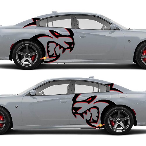 Huge Two-Color Redeye Side Decals Stickers for Dodge Challenger Redeye or Charger