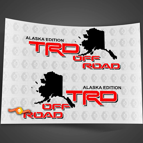 Toyota TRD Off Road Alaska Edition bedside Truck decals stickers