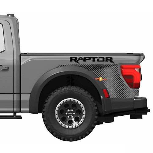 Bedside Side Graphics fit to 2024 Ford F150 Raptor R Vinyl Sticker Decal kit stripes 2