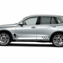 Checkered Stripes for BMW X5 G05 Side Doors Vinyl Decal Sticker 3