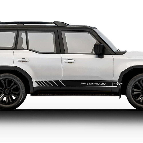 2024 Toyota Land Cruiser Prado Side Racing Stickers Decals Vinyl Stripe Graphic Stickers Decals Kit