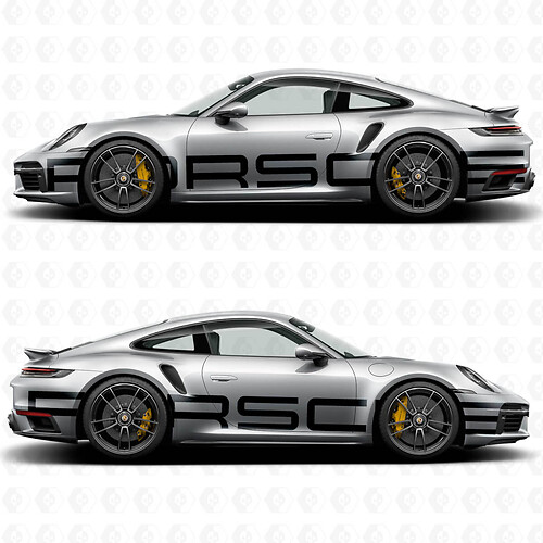 Porsche 911 Huge Side Logo Decal Sticker  1