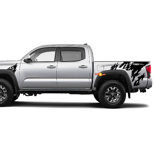 TRD Off Road Splash Style Bedside Vinyl Decal Kit for Toyota Tacoma 2016-2020