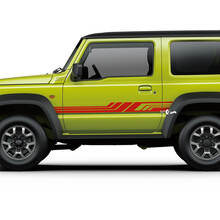 Pair Suzuki JIMNY Side Doors Stripe graphics decal Lines sticker 2