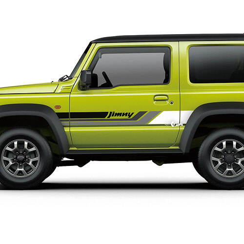 Pair Suzuki JIMNY Side Doors Stripe graphics decal Lines sticker 3 Colors