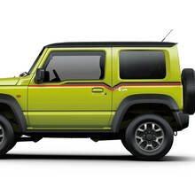 Pair Suzuki JIMNY Side Doors Stripe Lines graphics decal Lines sticker 3 Colors 3