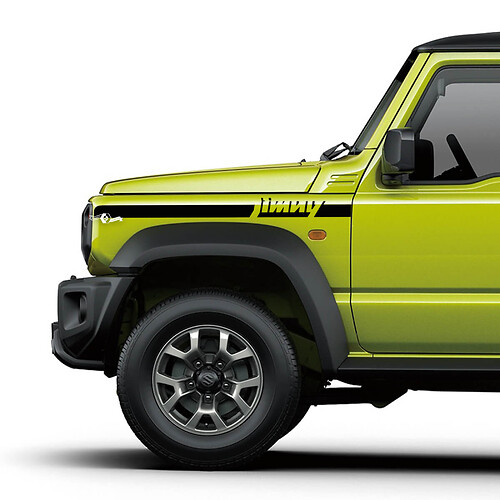 Pair Suzuki JIMNY Side Fender Stripe graphics decal Lines Logo sticker