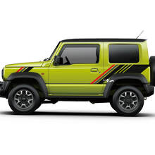 Pair Suzuki JIMNY Side Doors Side Splash Fender graphics decal Lines sticker 3 Colors 2