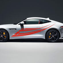 2x Jaguar F-Type R Side Racing Graphics Doors Side Secal Vinyl Sticker 3