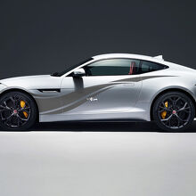 2x Jaguar F-Type R Side Racing Graphics Doors Side Wave Secal Vinyl Sticker 2