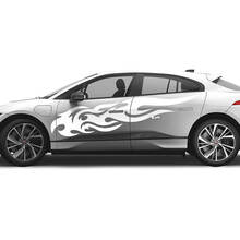 2x Jaguar F-Type R Side Racing Graphics Doors Side Flame Secal Vinyl Sticker 3
