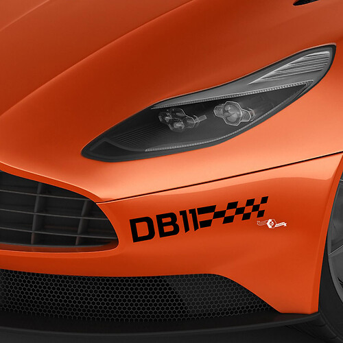 Pair Aston Martin DB11 Front Bumper Vinyl Decals Stickers