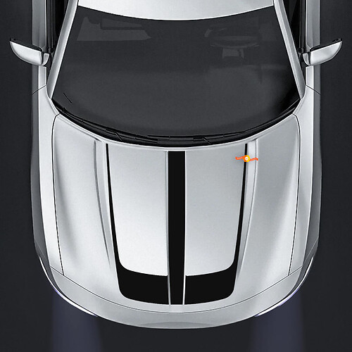 Dodge Charger Hood Accent Center Decal Stickers Graphic fits to models 2015 - 2020