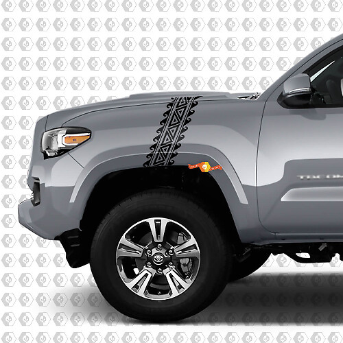 Polynesian Style Stripes Fender Hood Side Vinyl Decal Sticker for Toyota Tacoma