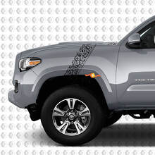 2x Fender Hood Polynesian Style Toyota Tacoma SR5 TRD Stripes Side Vinyl Decals Stickers 2