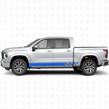 Checkered Lightning Door & Rocker Panel Vinyl Stripes for Chevrolet Silverado 1500 Next Generation 2027_5