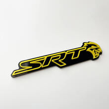 SRT 3D Badge Black vs Yellow Fender Badges Emblem 2