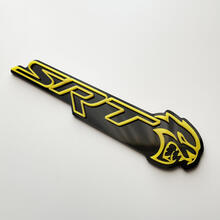 SRT 3D Badge Black vs Yellow Fender Badges Emblem 3