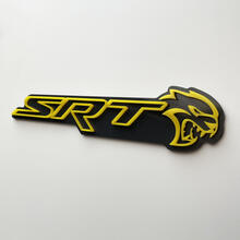 SRT 3D Badge Black vs Yellow Fender Badges Emblem 6