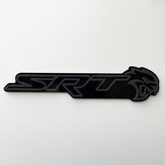 SRT 3D Badge Black vs Grey Fender Badges Emblem