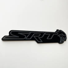 SRT 3D Badge Black vs Grey Fender Badges Emblem 2