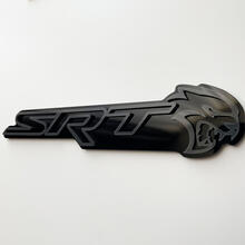 SRT 3D Badge Black vs Grey Fender Badges Emblem 3