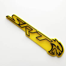 SRT 3D Badge Yellow vs Black Fender Badges Emblem 2