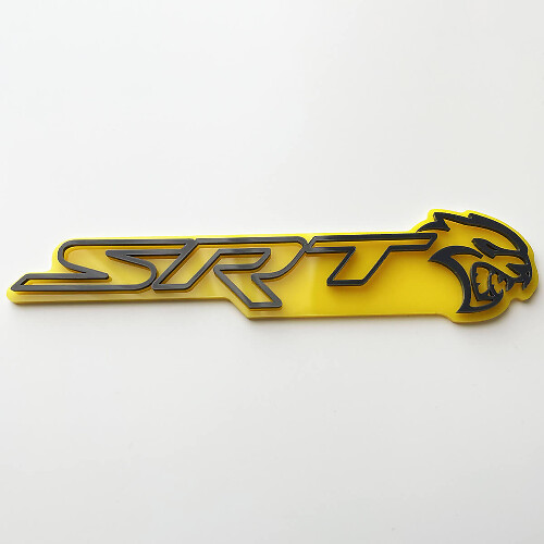 3D Badge Yellow vs Grey Fender Badges Emblem